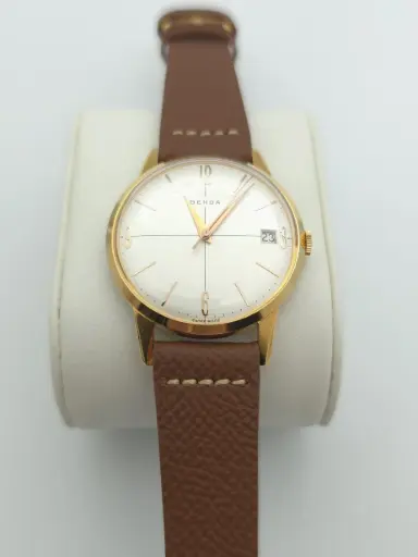 Benda - Plaqué or, bracelet cuir